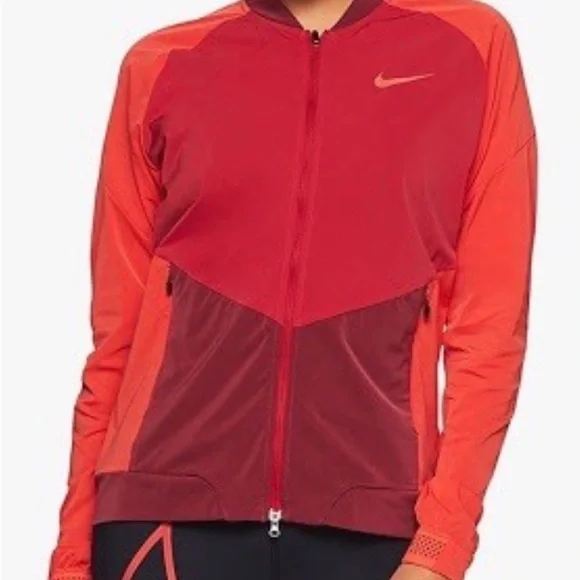 Nike Stadium Running Red Jacket Women sz S - Picture 5 of 10